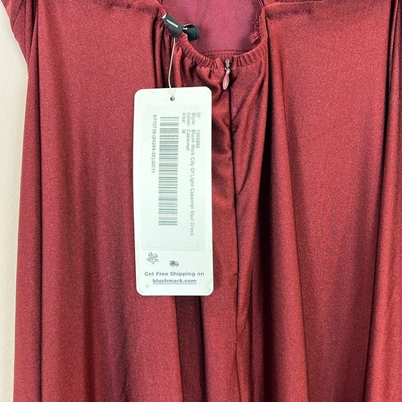 Blush Mark City of Light Cabernet Maxi Dress Size M - Picture 6 of 7